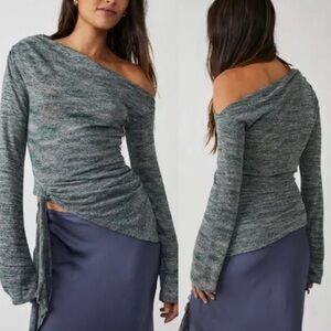 Free People Incense Combo Golden Hour One-Shoulder LS Top OB1599547 asymmetrical